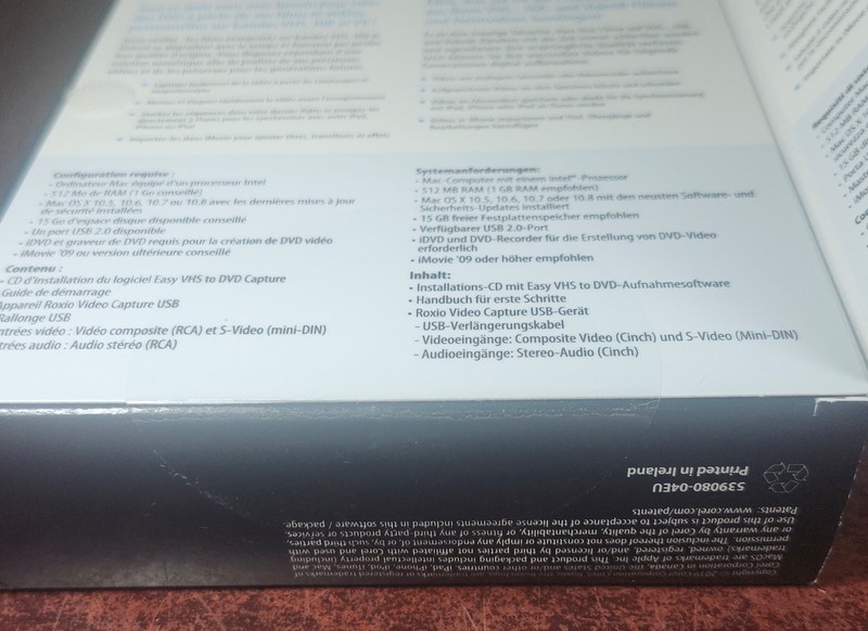 ROXIO EASY VHS TO DVD FOR MAC Software 243100CS VHS-to-DVD for Mac gallery