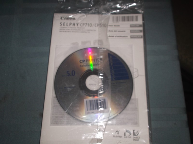 CANON SELPHY CP710/CP510 USER GUIDE AND SETUP CD