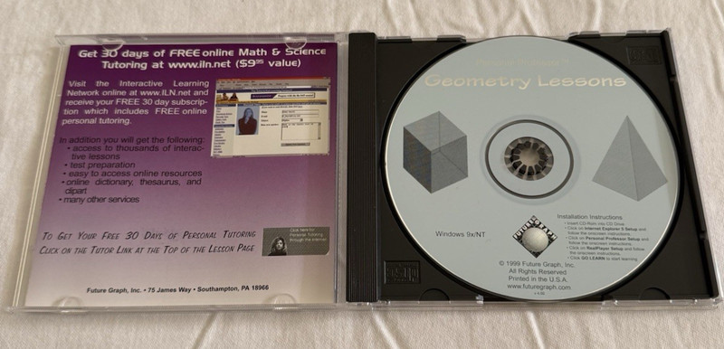 Vintage Personal Professor: Geometry Mutlimedia Lessons PC CD-ROM Software 1999 gallery