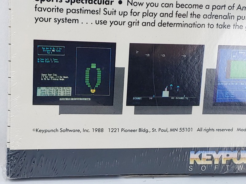 Keypunch Arcade Games & Sports Spectacular IBM PC 3.5" disk New Sealed 1988 gallery