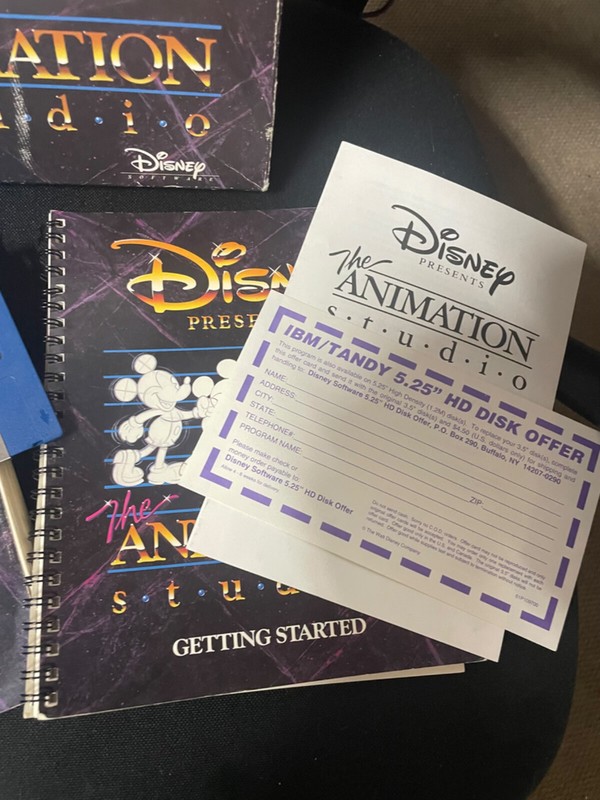 Disney Presents The Animation Studio 3.5" FLOPPY DISKS DOS IBM TANDY Mickey gallery