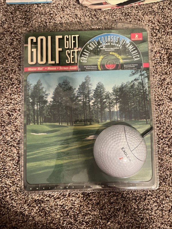 Golf Gift Set Great Golf Courses Of America CD Mouse