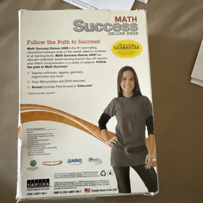 Math Success Deluxe 2009 PC CD-ROM 2 Disc Set w/ Box Learning Software Ages 9+ gallery