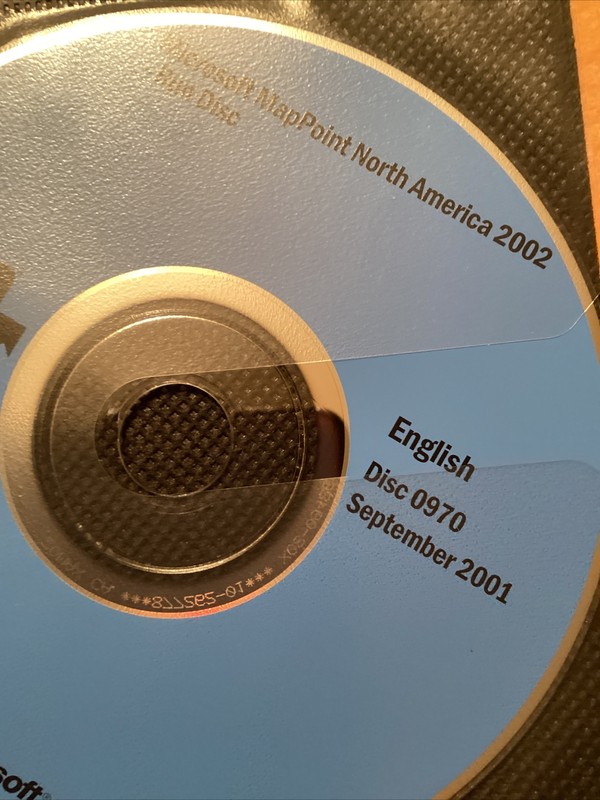 BRAND NEW AUTHENTIC Microsoft MapPoint North America 2002. Discs 0969 And 0970. gallery