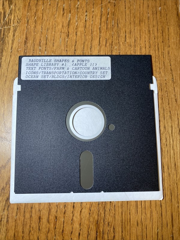 Apple IIe IIc Software Baudeville Shapes & Fonts Kid Stuff Shapes gallery