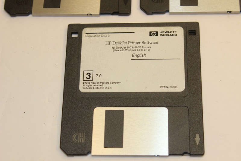 HP Deskject Printer Software DeskJet 600 660C Series Windows 95 PC floppy disc gallery