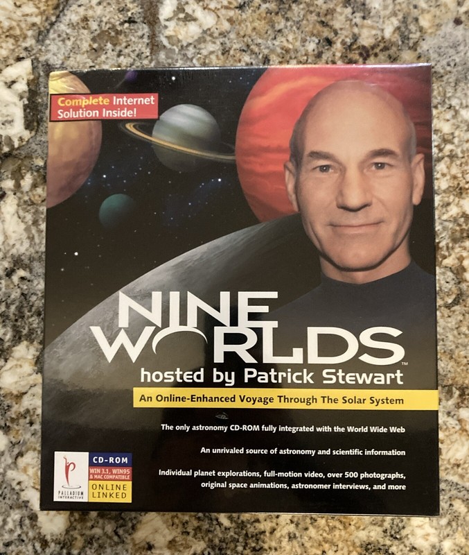 Nine Worlds, Hosted By Patrick Stewart. Online – Enhanced Voyage, 1996 BIG BOX