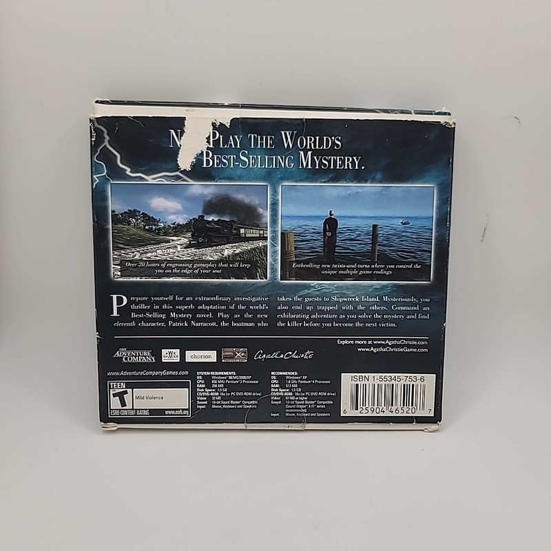 Agatha Christie And Then There Were None PC Game 2 Disc Manual Small Box gallery