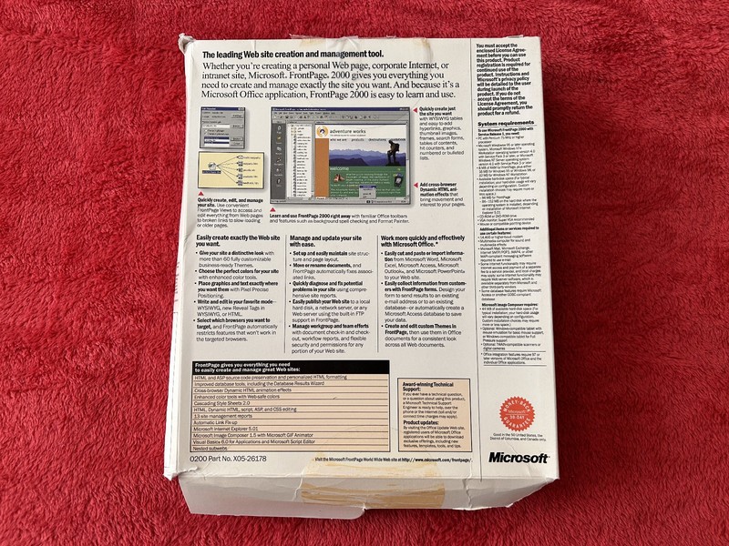 Microsoft Front Page 2000 (CD) for Windows 98 NT | web design tool w PRODUCT KEY gallery