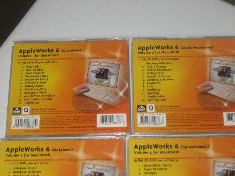 APPLEWORKS 6 VOL. 1-7 CD-ROM Training Series MacAcademy & Windows Academy gallery