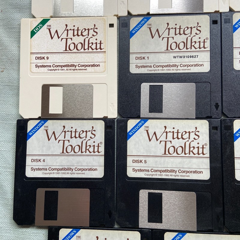 Vintage Software Lot 3.5” Writers Toolkit DOS 1992 Windows Systems Compatibility gallery