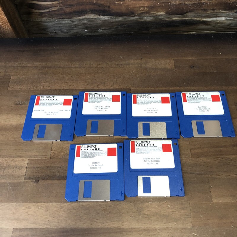 Vintage 1987 Borland Full Impact for Macintosh Software Version 2.0