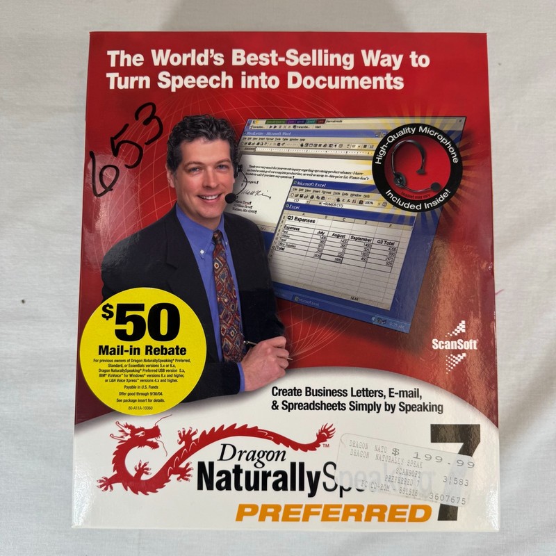 Dragon Naturally Speaking 7 Preferred – By Scansoft