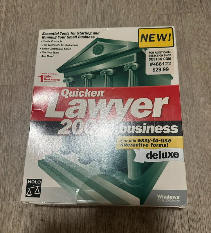 NEW Sealed Quicken Lawyer 2003 Business Deluxe CD Rom Windows Suite CDROM