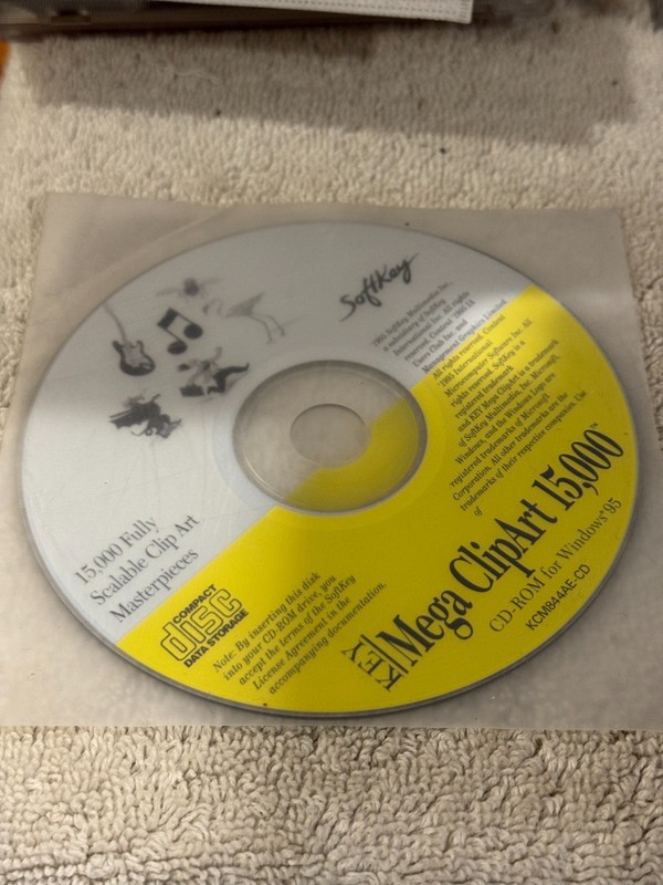 Softkey Mega Clip Art 15,000 CD-ROM – VERY GOOD CONDITION!!!