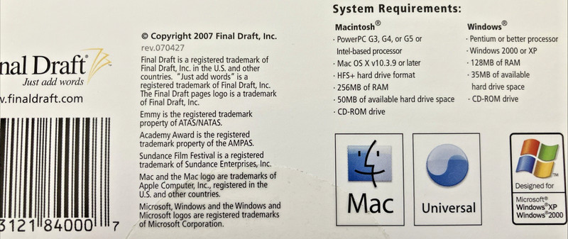 Final Draft Version 7 Professional Scriptwriting Software Mac & Windows gallery