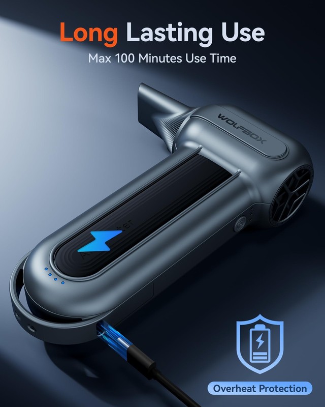 Wolfbox Mf100 Electric Air Duster-150000Rpm Super Power Cordless Air Duster gallery