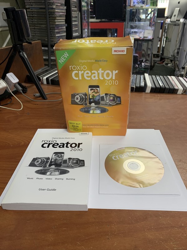 Roxio Creator 2010 w/ Guide PC DVD preserve music photo video suite tool BOX