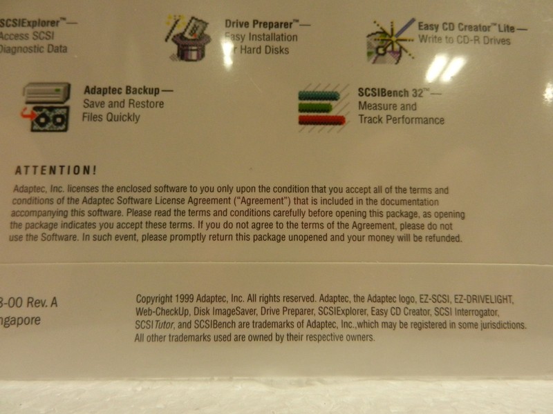 ADAPTEC EZ-SCSI Deluxe Edition Version 5.01 PC-CD Rom SEALED Disc gallery