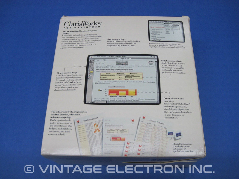 Vintage Apple Macintosh ClarisWorks Software - V2.1 - Complete Software 1993 gallery