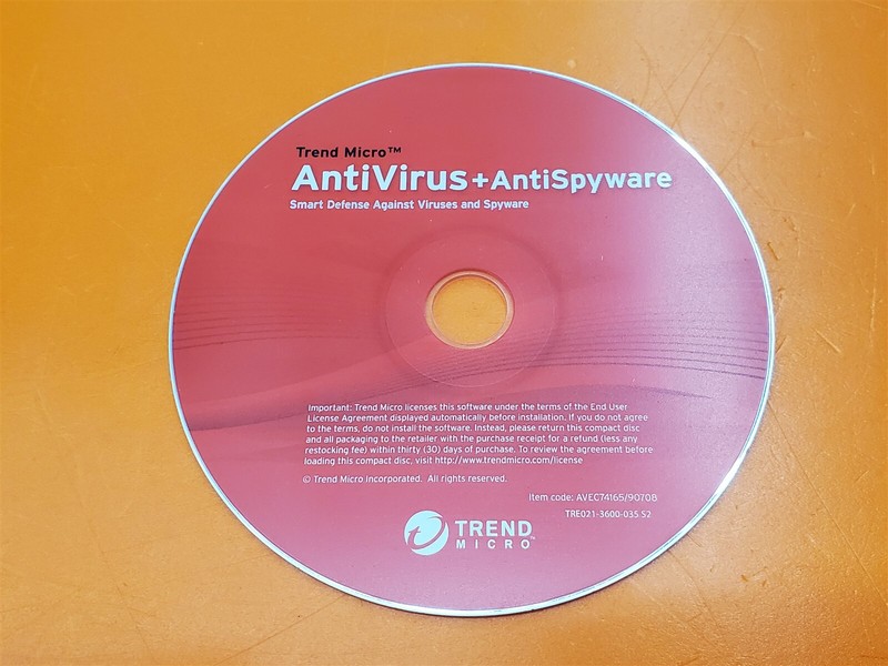 ⭐️⭐️⭐️⭐️⭐️ Trend Micro Anti Virus + Anti Spyware Disc Only No Case