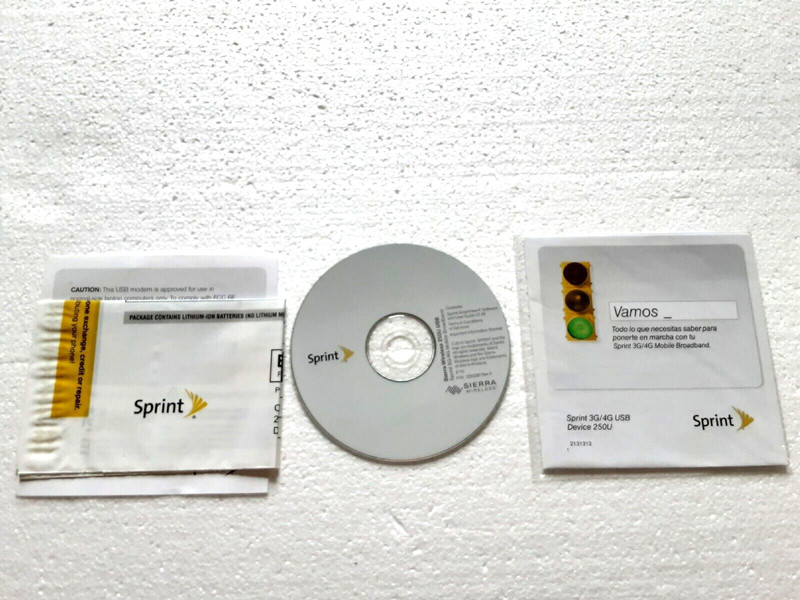 Sprint Sierra Wireless 250U USB Smartview Software and User Guide V2.40 2010 CD