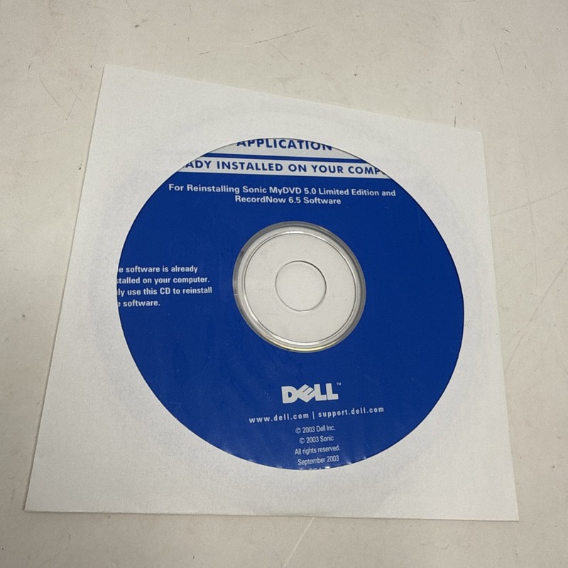 Dell Reinstalling Sonic MyDVD 5.0 Limited Edition and RecordNow 6.5 Software CD gallery