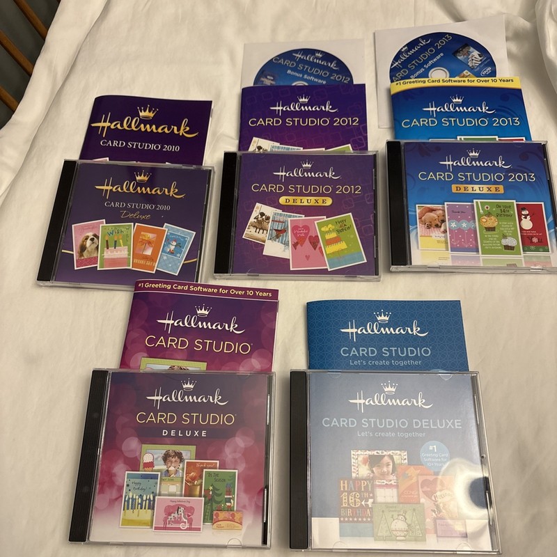 Lot Of 5 Hallmark Card Studio Deluxe Card maker software for Windows 2010 &12-15