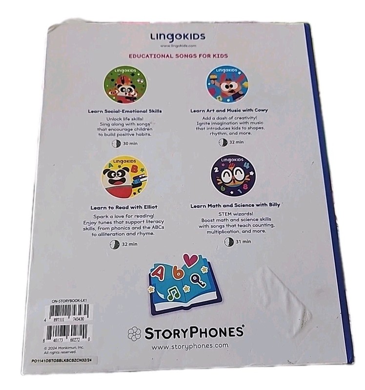 LingoKids StoryPhones 4 Educational Kids songs Screen Free Audio Disks NEW gallery