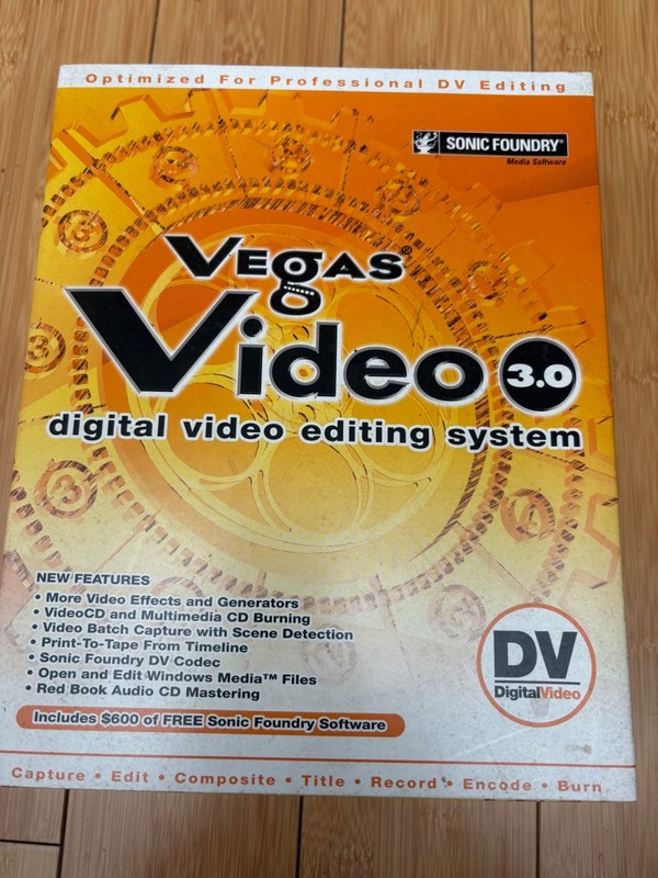 SONIC FOUNDRY MEDIA SOFTWARE VEGAS VIDEO 3.0 DIGITAL VIDEO EDITING SYSTEM NEW