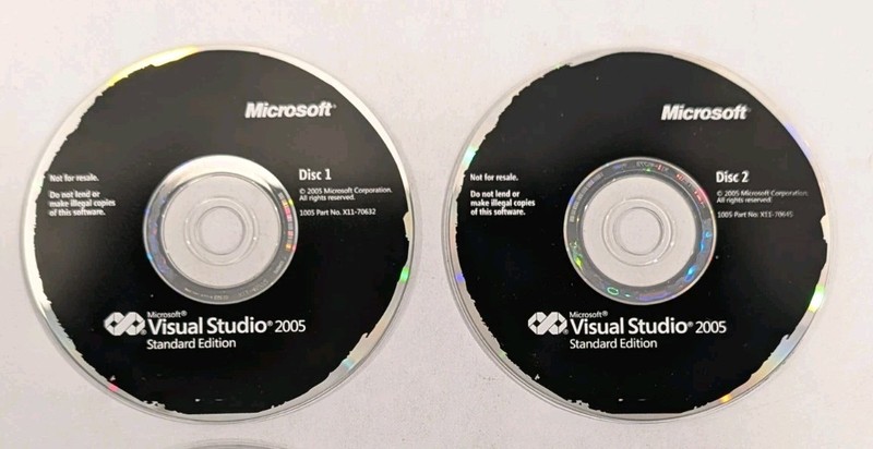 Microsoft Visual Studio 2005 Standard Edition CD | 2 Discs | Discs Only, No Key