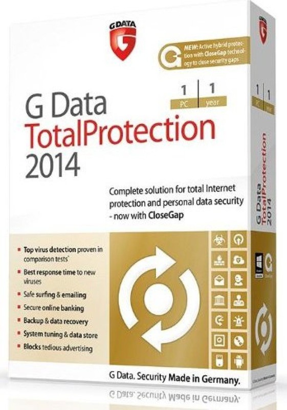 G DATA TOTAL PROTECTION SECURITY 2014 Full Box 2 PC 1 YEAR ITA