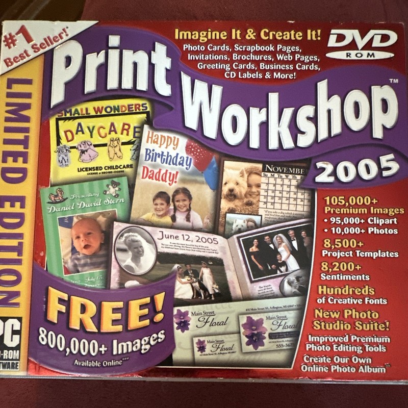 ValuSoft Print Workshop 2005 Limited Edition DVD, English, Win 98/ME/2000/XP