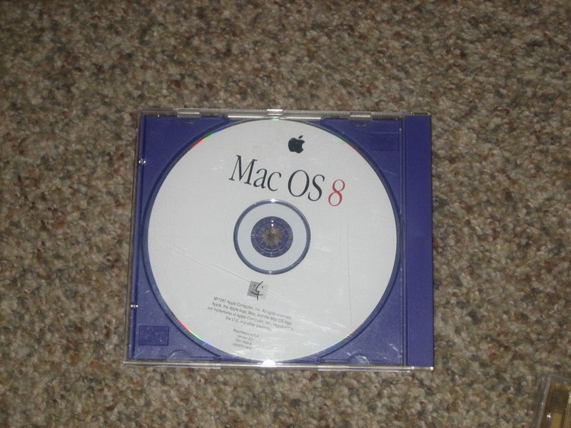 Vintage 1997 Mac OS 8 Apple Computer 691-1600-A System CD Rom Disc Clean Disc