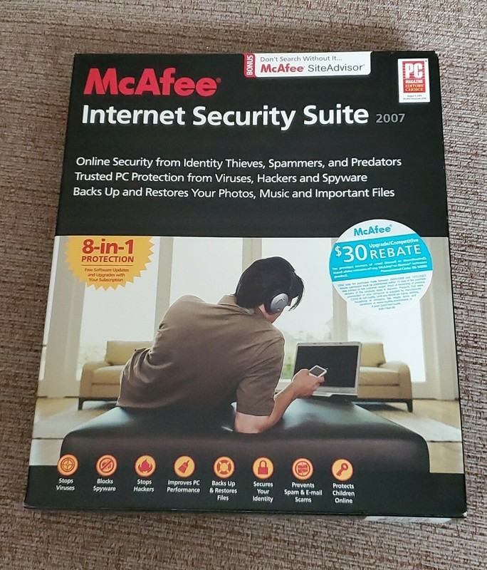 NEW SEALED McAfee Internet Security Suite 2007 1 PC 1 year