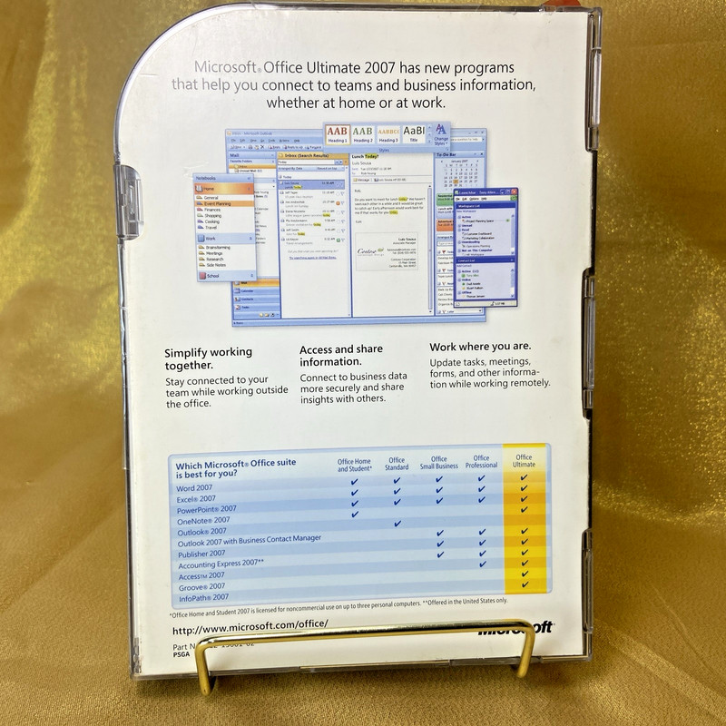 Microsoft Office 2007 Ultimate,SKU 76H-00325,Sealed Retail Box,Word,Excel,Access gallery