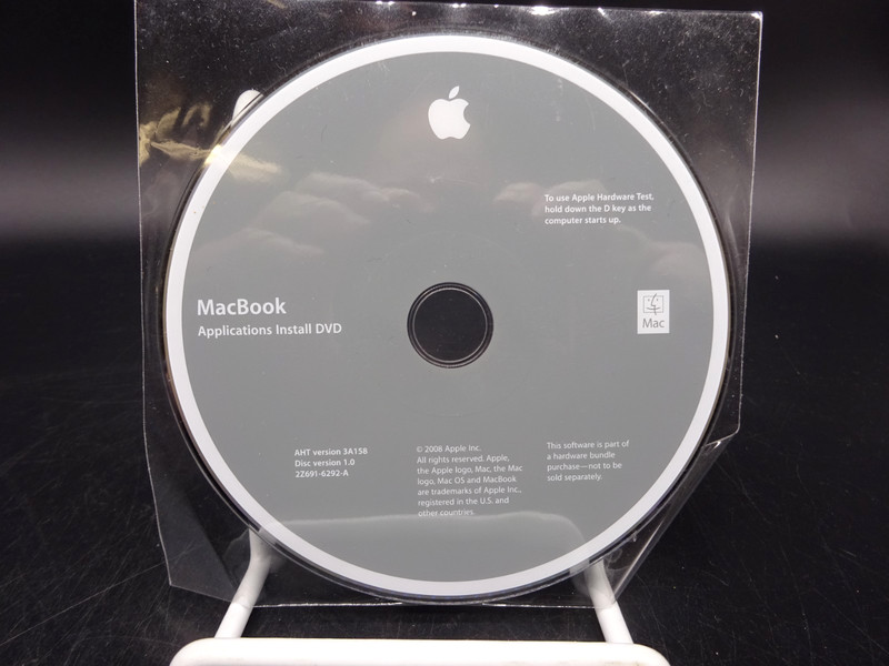 MacBook Applications Install DVD version 1, 2008 2Z691-6292-A