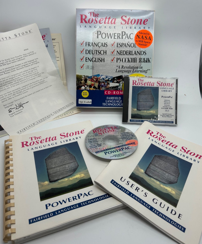 Rosetta Stone Power Pac Language Library CD-Rom Spanish German French German +