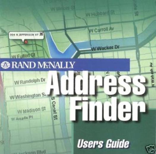 Rand McNally Address Finder PC CD GPS trip planner routes street mapping tools!