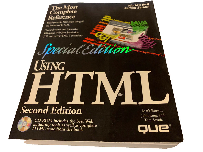 QUE USING HTML 2nd Edition BOOK WITH CD ROM COLLECTIBLE LAST ONE