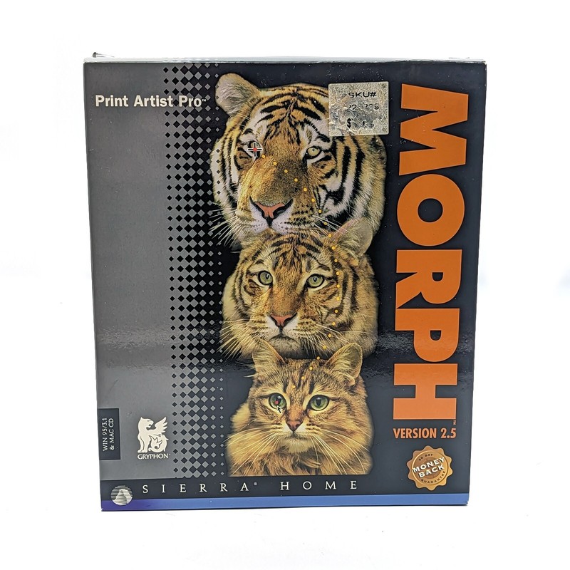 New 1998 Print Artist Pro Morph Version 2.5 PC Big Box Gryphon Sierra Home