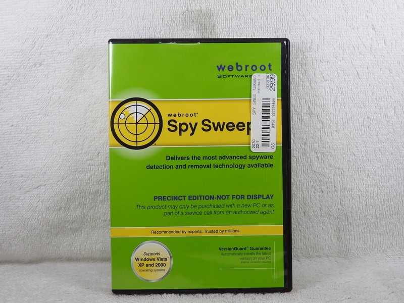 Webroot Software, Spy Sweeper, 2007 CD, for Windows Vista, XP, 2000 👀* ……..