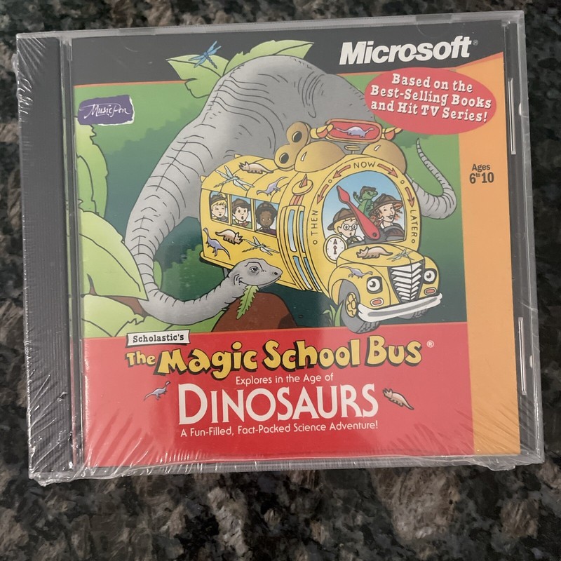 NEW! Microsoft-Scholastic ~ Magic School Bus Explores the Age of Dinosaurs ~ PC