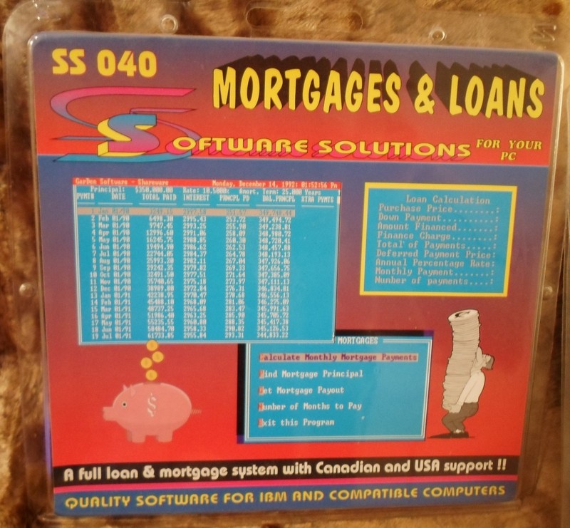 Vintage NEW 4 DOS Tutor Resume Master Make Money Mortgages Loans 5.25" Floppy gallery