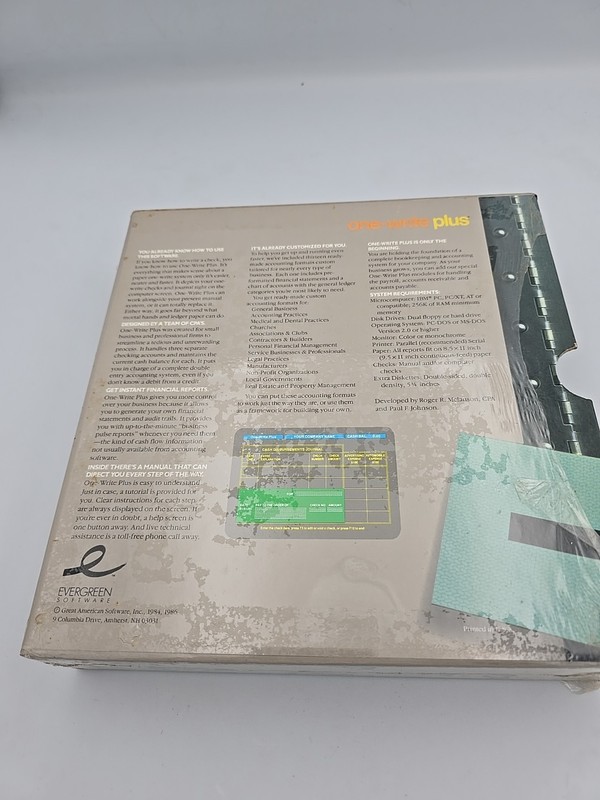 One Write Plus 1986 Master Evergreen Great American Software Accounting Payroll gallery