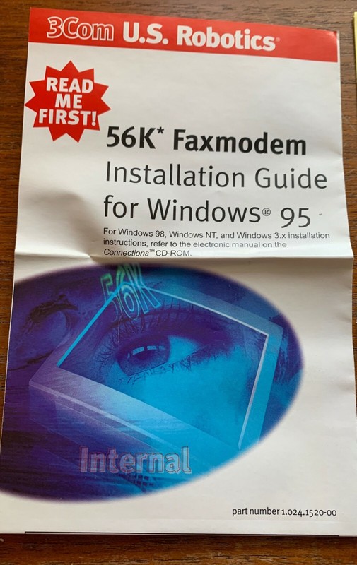 Lot #05 3Com Robotics 56k Modem Installation Guide & CD-Rom & Registration gallery