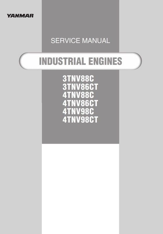 YANMAR 3TNV88C 3TNV86CT 4TNV88C 4TNV86CT 4TNV98C ENGINE Service Manual PDF CD