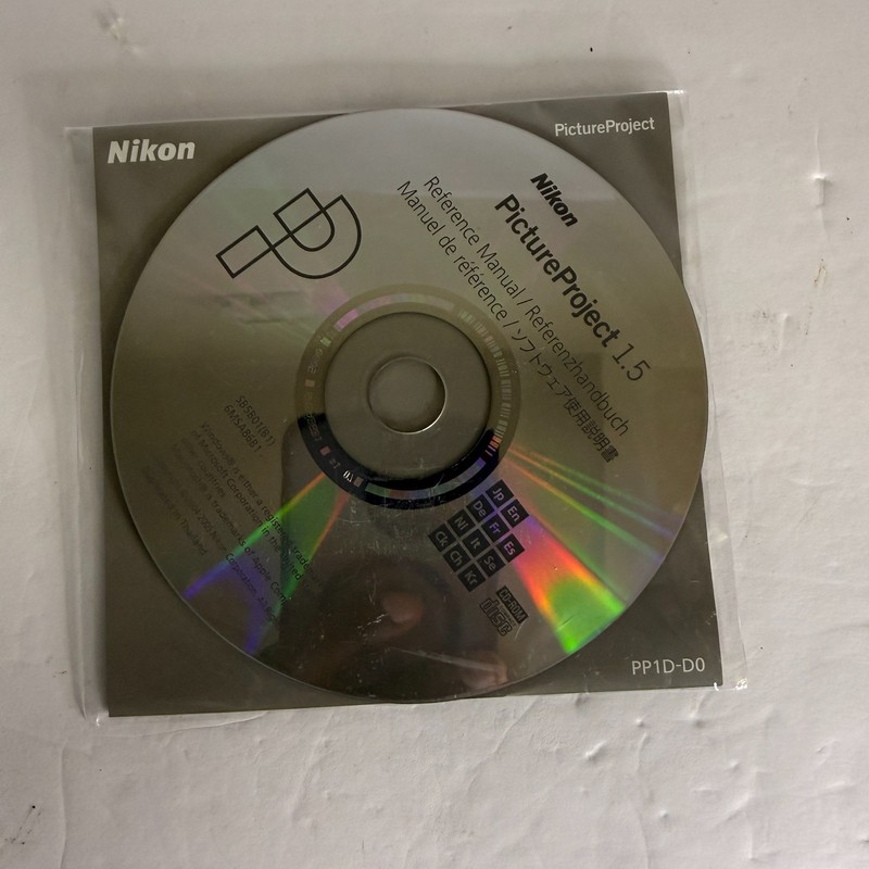 Nikon Picture Project 1.5 CD-Rom Software / Reference Manual 2 CDs NEW Sealed gallery