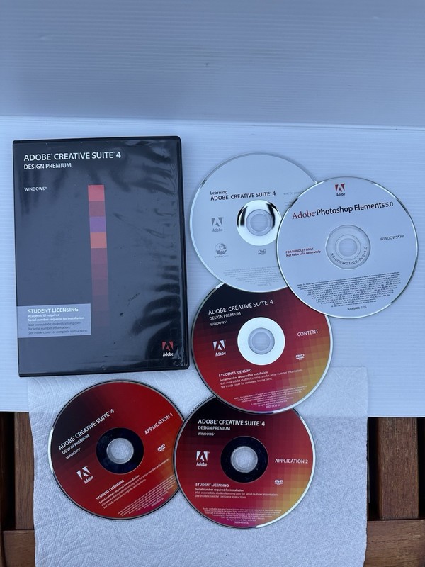 Ad0be Creative Suite 4 CS4 Design Premium Windows Student Version w/ Serial #