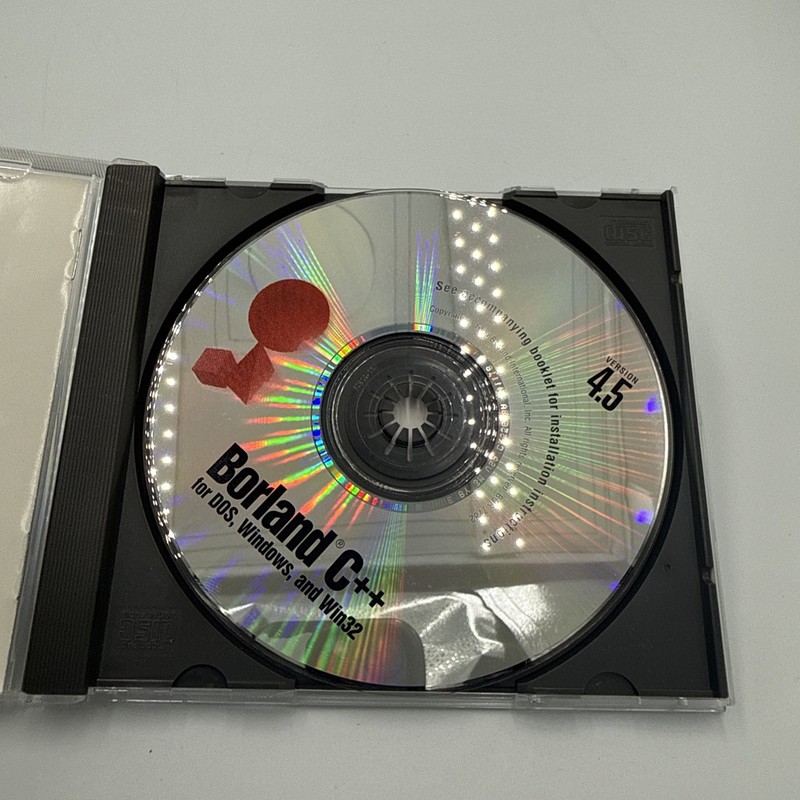 Vintage 1994 Borland C++ Version 4.5 for DOS Windows Win32 CD-ROM gallery